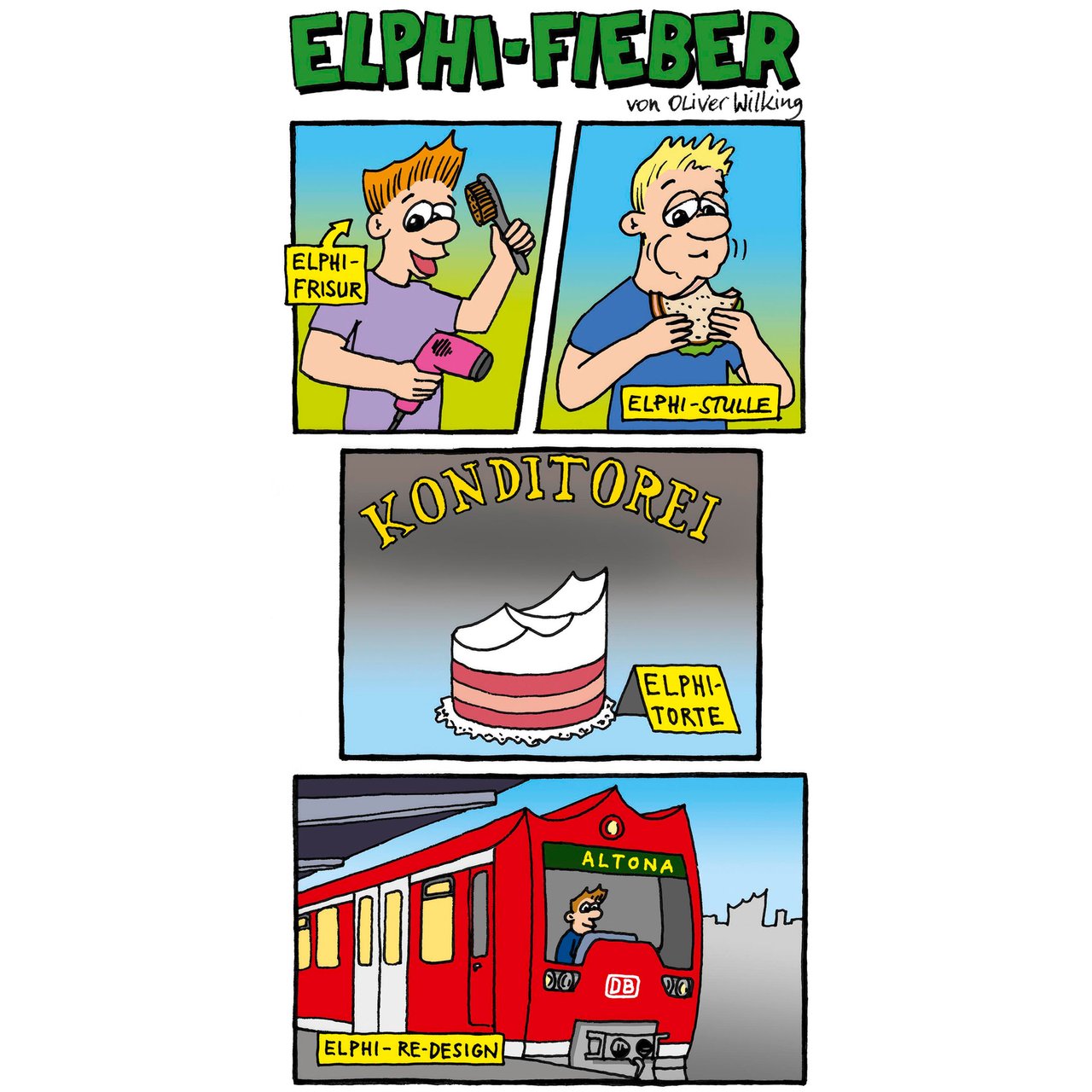 S-Bahn Hamburg Cartoon Elphi