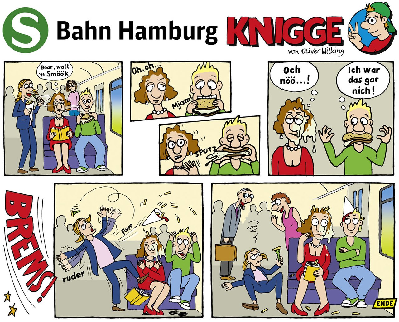 S-Bahn Hamburg Knigge Cartoon Essen